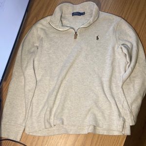 Ralph Lauren Cream Quarter Zip (Medium)